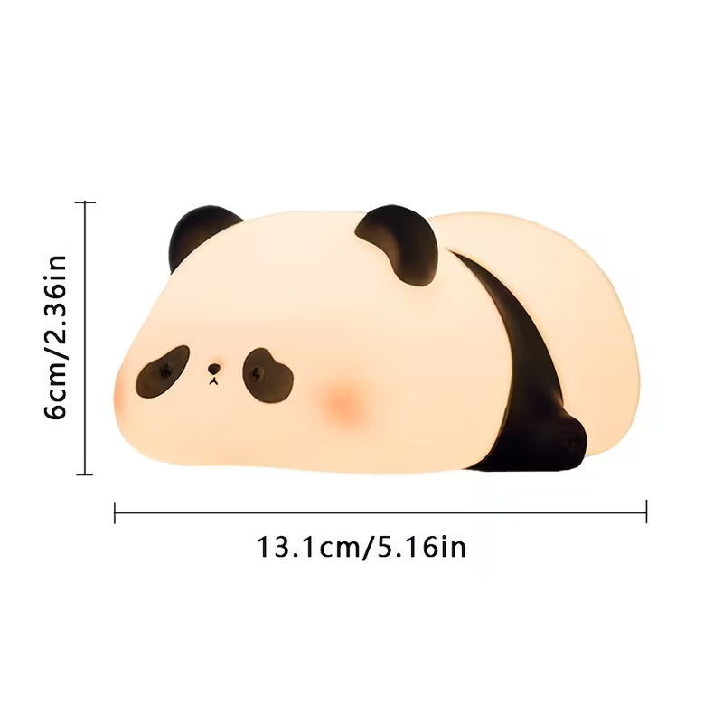 Panda-shaped night light with dimensions
